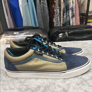 Vans Old School Men's Navy and Olive Sneakers